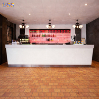 Mostrador de Bar Comercial para Restaurante, Pub o Bar, Mostrador de Café Personalizado al por Mayor, Marca Hi-Macs, Krion, Corian, Hanex, Superficie Sólida
