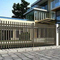 Portail d'entrée en aluminium de haute qualité GS, taille personnalisée, fabrication sur mesure pour entrée de villa