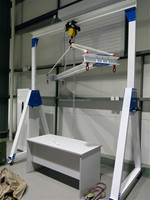 Conception légère hauteur réglable mini grue à portique en aluminium portable mobile électrique avec télécommande
