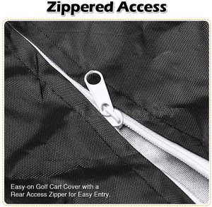 Áo che mưa xe golf 4 chỗ ngồi, chất liệu 420D cao cấp, chống thấm nước, chống nắng, chống bụi, màu đen, có logo tùy chỉnh - Product Image 3