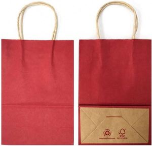 Bolsa de Papel Kraft Personalizada, Bolsa de Compras Moderna con Impresión a Color y Logotipo Personalizado para Empaque y Manualidades - Product Image 3
