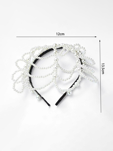 Diadema <span class=keywords><strong>de</strong></span> perlas hecha en China, regalos <span class=keywords><strong>de</strong></span> <span class=keywords><strong>boda</strong></span> <span class=keywords><strong>para</strong></span> invitados <span class=keywords><strong>de</strong></span> lujo, accesorios nupciales <span class=keywords><strong>para</strong></span> el cabello - Product Image 3