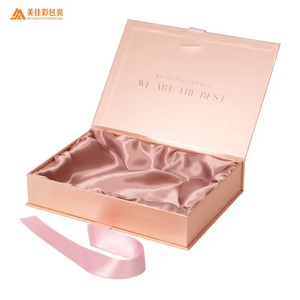 Boîte cadeau en papier recyclable magnétique en forme <span class=keywords><strong>de</strong></span> <span class=keywords><strong>livre</strong></span> Boîte d'emballage en carton rigide réutilisable avec logo personnalisé avec ruban - Product Image 1