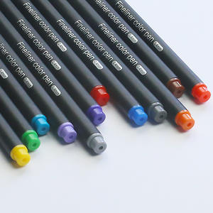 Penna da disegno a linea di vendita calda Stylo Coloring Art forniture scolastiche per ufficio pennino in Nylon duro colori assortiti penna Fineliner - Product Image 4