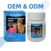 Tabletas Masticables para la Vitalidad y el Bienestar de Perros y Gatos - con Taurina, L-Lisina y Nutrientes para la Vitalidad General y el Metabolismo Energético