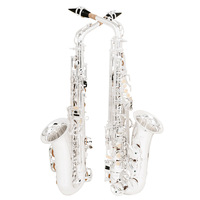 Silver Plated Brass Body Bakelite Head Polished Finish Eb Alto Saxophone Professional Woodwind Instrument OEM Model HYM-740