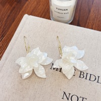 Boucles d'oreilles tendance en acétate en forme de fleur pour femme, nouvelle collection 2025, style français, clous pétale audacieux, uniques et haut de gamme