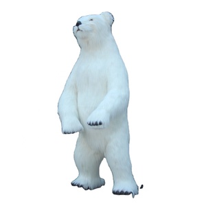 Oso Polar Animatrónico Realista de Tamaño Natural con Pelo Artificial Suave, Modelo de Oso de Pie para Exhibición en Winter <span class=keywords><strong>Wonderland</strong></span> - Product Image 2