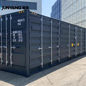 Conteneur de transport de marchandises sèches en acier Corten 40HC, best-seller, dernière innovation de l'usine avec paroi latérale entièrement ouverte et quatre portes - Product Image 1