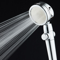 Cabezal de Ducha Presurizado de Mano con Interruptor, Alta Presión, Tres Ajustes, Filtro de Purificación de Agua para Baño, Diseño Delgado