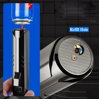 Briquet torche coupe-vent puissant SG006 de haute qualité, pistolet de soudage rechargeable au butane, allumeur à grande flamme classique pour le camping