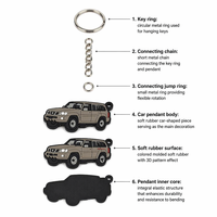Porte-clés de voiture en PVC souple 2D/3D personnalisés, porte-clés et breloques de sac avec logo personnalisé, promotion de marque et cadeaux promotionnels en gros