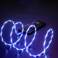 Câble de charge lumineux pour téléphone portable à marque privée, cordon de chargeur, fil pour Samaung LED Micro USB Type C pour Iphone