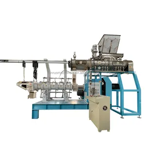 factory supplier low price industrial twin screw floating fish feed Cat pet food processing machine extrusion equipment