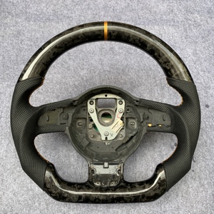 CCE Volant en fibre de carbone Offre Spéciale pour <span class=keywords><strong>Audi</strong></span> 2008 <span class=keywords><strong>TT</strong></span> R8 Anneau <span class=keywords><strong>rouge</strong></span> en cuir perforé Accessoire de voiture - Product Image 5