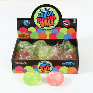 Pelota Antiestrés de TPR con Forma de Manzana de Cristal, Juguete Sensorial de Rebote Lento con Forma de Fruta para Aliviar la Ansiedad - Product Image 1