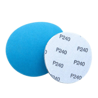 Disque de ponçage abrasif en papier de verre bleu de 5 pouces (125 mm) avec revêtement anti-colmatage pour la finition du bois