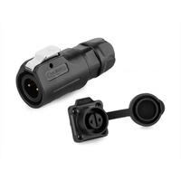 Connecteur circulaire étanche IP68 Cnlinko LP12 Série M12, 2 à 8 pôles, prise de montage sur panneau carré pour électronique marine, en stock