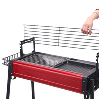 Foyer de rôtissoire pour barbecue à charbon de bois en acier inoxydable de haute qualité avec grille de cuisson