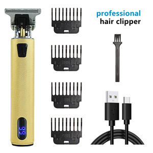 Recortadora de pelo inalámbrica recargable por USB T9 para hombre, 0mm, triangulación de envíos, afeitadora con diseño de tigre de Buda, acero inoxidable, Inglés - Product Image 5