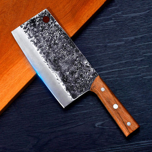 Cuchillo de cocina forjado, cuchillo para picar de uso doméstico, cuchillo para cortar huesos de acero con alto contenido de carbono y 5% de cromo, cuchillo afilado para cortar en rodajas. - Product Image 1