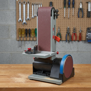 FERVI Machine à mortaiser inclinable à bande pour le travail du bois, Moteur principal 230V 50Hz 375W, Inclinaison 0-45°, 914x100mm - Product Image 3