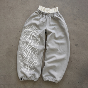 OEM Custom <strong>Men</strong> Double Waistband Baggy Sweatpants Drawstring Oversized Hip Hop Streetwear Baggy Sweatpants <strong>Jogger</strong> Pants - Product Image 4
