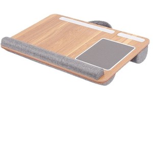 Portable Lap Desk With Mouse Pad And Cup Holders For Bed Bedroom Car Use Black <b>Walnut</b> Color Multi Functional <b>Table</b> - Product Image 5