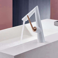 Mitigeur de lavabo thermostatique de luxe moderne en laiton, à double poignée, avec capteur sans contact, cartouche céramique, 3 trous, à poser sur le plan, pour salle de bain et maison