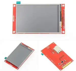 3.5インチ4 IO SPIインタフェース480 × 320 ILI9488 TFT LCDディスプレイモジュールと赤PCBボードと抵抗タッチパネル