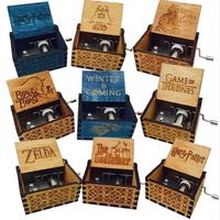 Caja de Música de Madera Personalizada para Regalo, Caja de Música de Manivela