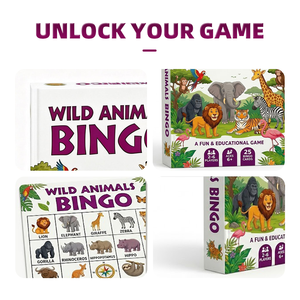 Cartes de Bingo Animaux Personnalisées avec Logo, Impression Heidelberg, Papier Art 350g Certifié FSC CE, Motif Exclusif, Boîte Deux Pièces - Product Image 3