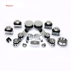 Thép không gỉ và Kẽm hợp kim Con lăn màn hình hệ thống cổng Phụ kiện bao vây phù hợp tắm temper kính cửa trượt phần cứng - Product Image 1