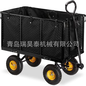 Chariot de jardin pliable 110x51x83cm, capacité de charge 400kg, pour outils de jardinage et travaux extérieurs - Product Image 3