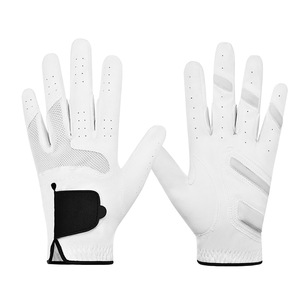 Golf <b>Gloves</b> White Lambskin PU Breathable Unisex For Training And Competition - Product Image 1