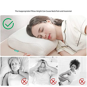 수면 용 조절 가능한 메모리 폼 베개 목 통증을위한 정형 윤곽 베개 - Product Image 6