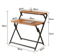 Bureau d'ordinateur pliable Étudiant Maison École Dortoir Petite Table Bureau d'étude simple