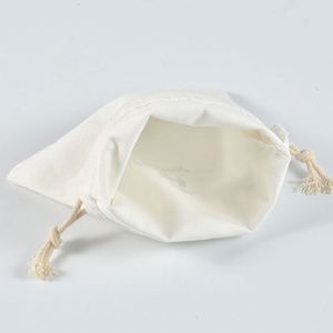 ODM&OEM Natural Cotton <b>Pouch</b> 100% Organic Cotton <b>Drawstring</b> Bag Cotton Canvas Fabric Double Strings Bag With Printed - Product Image 5