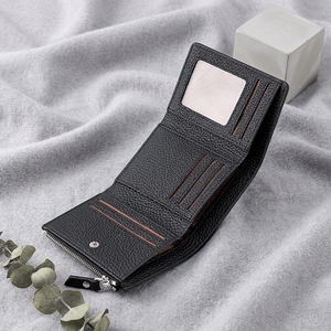 Portefeuille pour femme à trois compartiments en cuir véritable avec protection RFID anti-fraude, plusieurs emplacements pour cartes et poche zippée pour pièces de <span class=keywords><strong>monnaie</strong></span> - Product Image 3