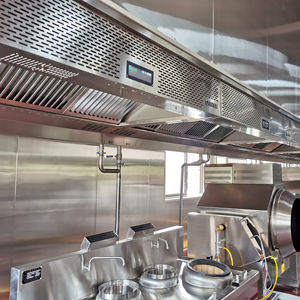 Hotte <span class=keywords><strong>de</strong></span> cuisine murale en acier inoxydable standard personnalisée, hotte <span class=keywords><strong>de</strong></span> cuisine commerciale pour l'évacuation des fumées <span class=keywords><strong>de</strong></span> cuisine d'hôtel - Product Image 1