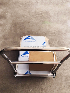RH-WT01-7 1100*650*870mm 300kg <strong>Big</strong> Size Hand Push <strong>Cart</strong> 201 /304 Stainless Steel Foldable Warehouse Trolley - Product Image 4
