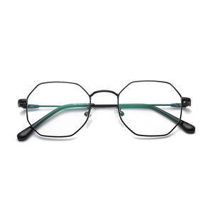 Qianai – montures de lunettes en métal irrégulières, monture octogonale complète, unisexe, anti Uv et anti lumière bleue, tendance de la mode - Product Image 4