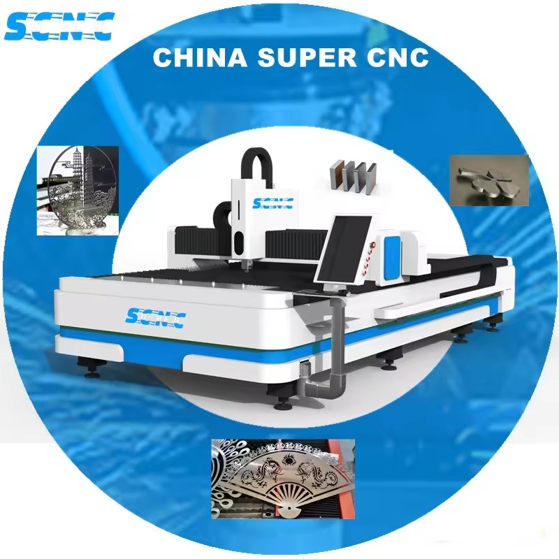Supercnc Metal Cutting Machine Open Type 1500*3000mm Laser Cutting Machines for Steel Metal
