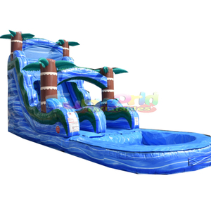 Palm tree all'aperto cortile acquascivolo in pvc jumper buttafuori tropicale asciutto scivolo gonfiabile per adulti in <span class=keywords><strong>vendita</strong></span> - Product Image 6