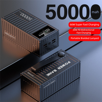 Batterie externe 66W 30000mAh à charge rapide avec affichage numérique, station de charge rapide bidirectionnelle 20W PD portable pour ordinateur portable et téléphone