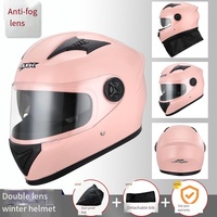 Nouveau casque de moto intégral rétro Super September, matériau ABS, double visière, doublure en coton, taille réglable, homologué DOT
