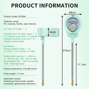 Nouveautés : <span class=keywords><strong>Testeur</strong></span> de sol portable 4-en-1 (pH, <span class=keywords><strong>humidité</strong></span>, fertilité, luminosité) à aiguille unique <span class=keywords><strong>pour</strong></span> jardin et ferme - Product Image 4
