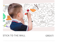 Rouleau de papier de peinture de dessin géant, 300cm, affiche de coloriage mural collant pour enfants et tout-petits