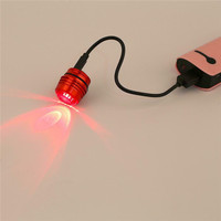 USB-Aufladbare 3-Modus LED-Fahrradlampe Aluminium Mini-Fahrradrücklicht Rote Warnleuchte