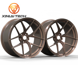 Rines Monobloque Forjados XINLAI Personalizados en Satin Bronze, de 19-20 Pulgadas, 5x120, 5x112, 5x114.3 para Autos Deportivos y Sedanes - Product Image 5